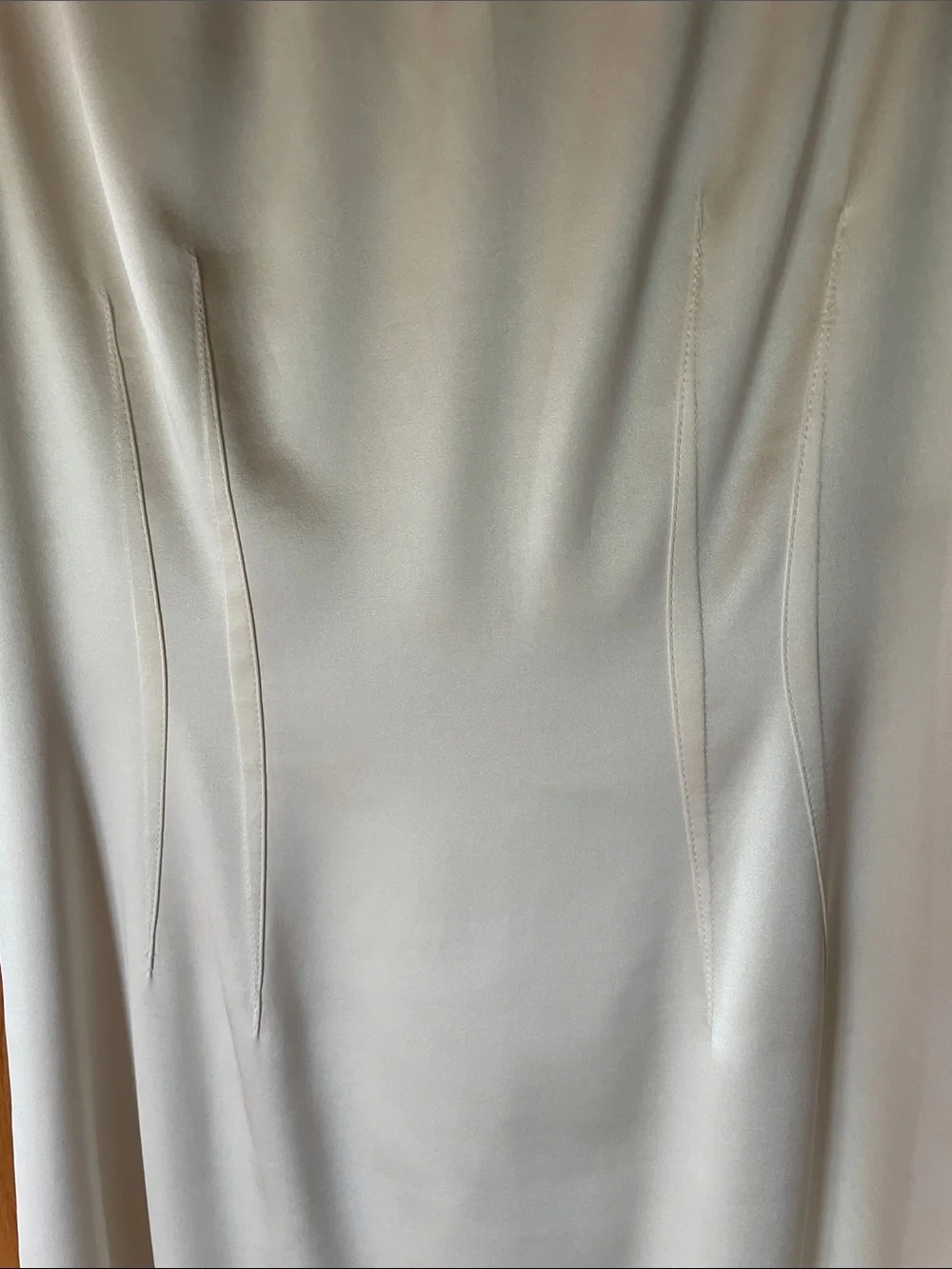 Elie Tahari Ivory Silk Sleeveless Midi Sheath Dress Size 6